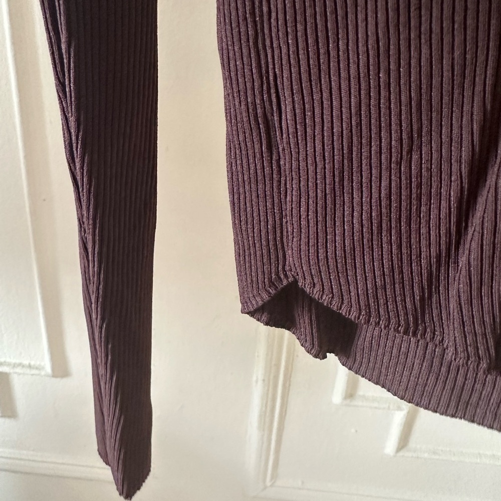 Zara Brown Ribbed Knit Top - Picture 5 of 6